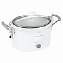 Hamilton Beach 4qt Oval Slow Cooker With Clips White