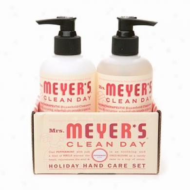 Mrs. Meyer's Holiday Handcare Set- Peppermint