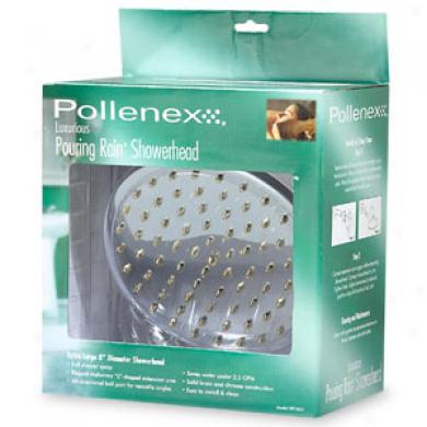 Pollenex In proportion to Conair Pollenex Luxurious Pouring Rain Showerhead Extra Large 8  Diameter Dp105