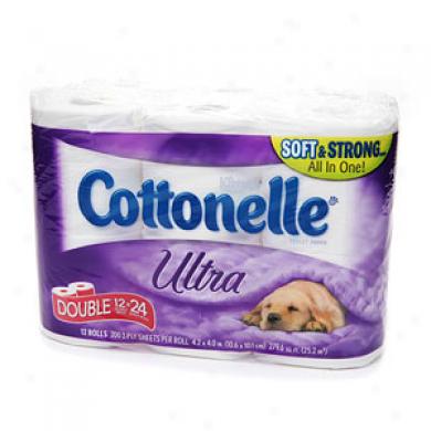 Cottonelle Toilet Paper, Double Roll 2-ply, Uotra