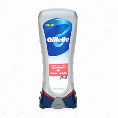 Gillette Gentle Clean, 2 In 1 Shampoo + Body Wash