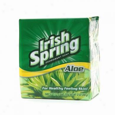 Irish Spring Deodorant Bath Bar With Aloe, 4 Oz Bars