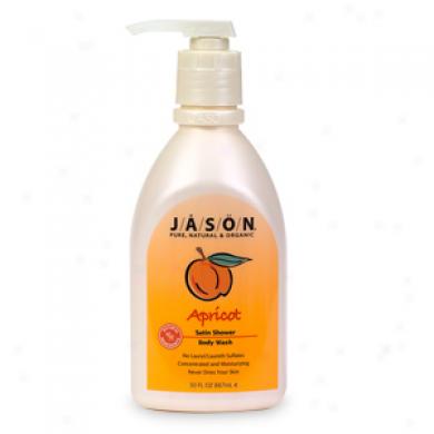 Jason Natural Cosmetics Satin Shower Body Wash And Bubbling Bath, Apricot