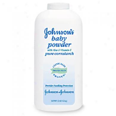 Johnson's Baby Powder, Cornstarch With Aloe & Vitanin E