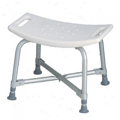 Medline Bath Bench Without Back, Bariatric, White