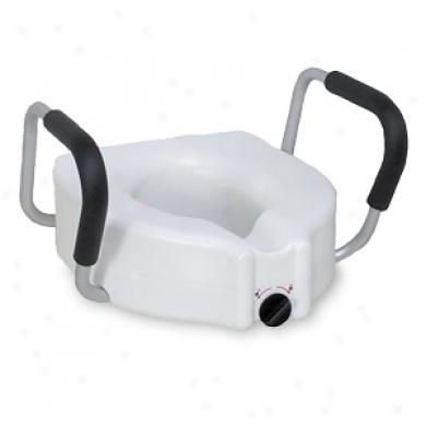 Medline Elevated Toilet Seat With Lock And Arms