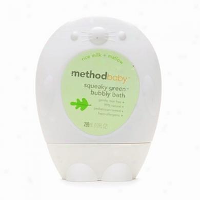 Method Baby Squeaky Green Bleb Bath, Rice Milk + Mallow
