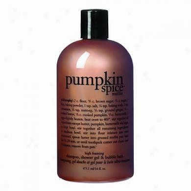 Philosophy 3-in-1 Ultra Rich Shampoo, Shower Gel & Bubble Bath, Spicy Pumpkin