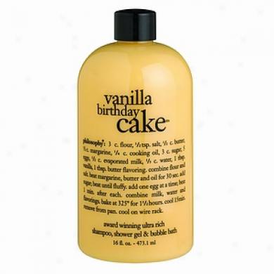 Philosophy 3-in-1 Ultra Rich Shampoo, Shower Gel & Bubble Bath, Vanilla Birthday Cake