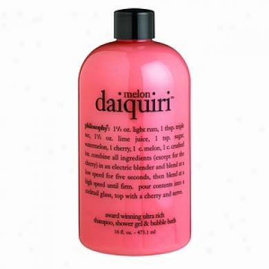 Philosophy 3-on-1 Ultra Rich Shampoo, Bubble Bath & Body Wash, Melon Daiquiri
