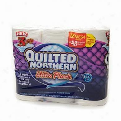 Quilted Notthern Bafhroom Tissue, Ultraist Plush Mega Rolls