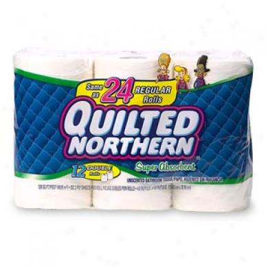 Quilted Northern Su0er Absorbent Bathroom Tissue Double Rolls, Unscented